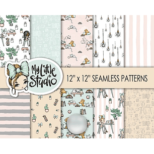 Kit Digital Papéis Meu Pequeno Salão 