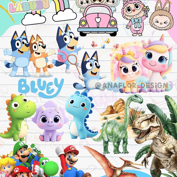 Kit Digital Etiquetas Escolares 60 Temas  3