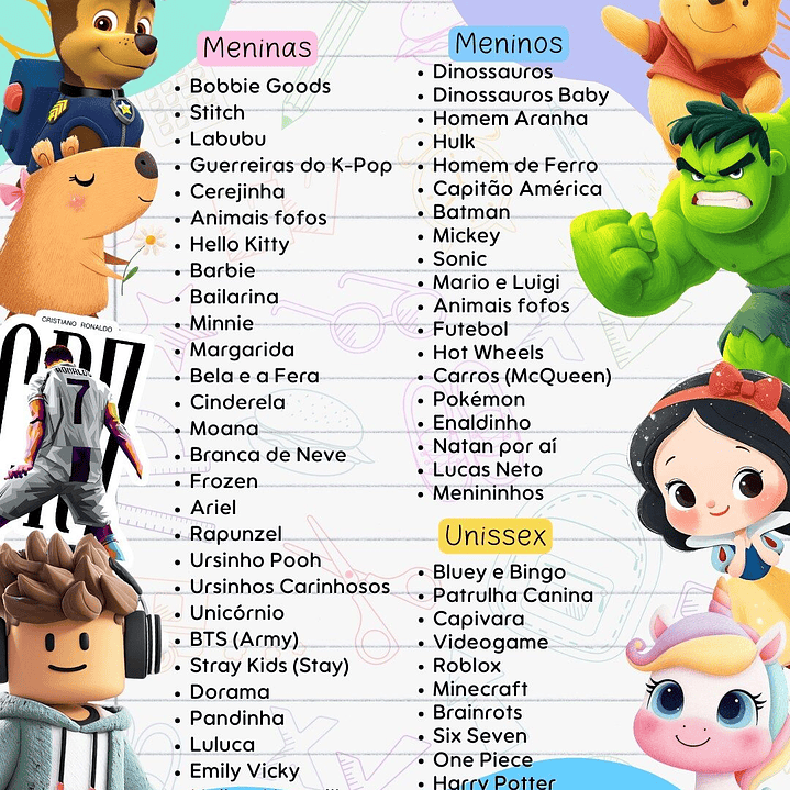 Kit Digital Etiquetas Escolares 60 Temas  4