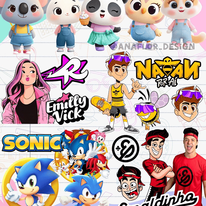 Kit Digital Etiquetas Escolares 60 Temas  13