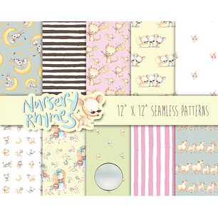 Kit Digital Papéis Cantiga de Ninar Animais 