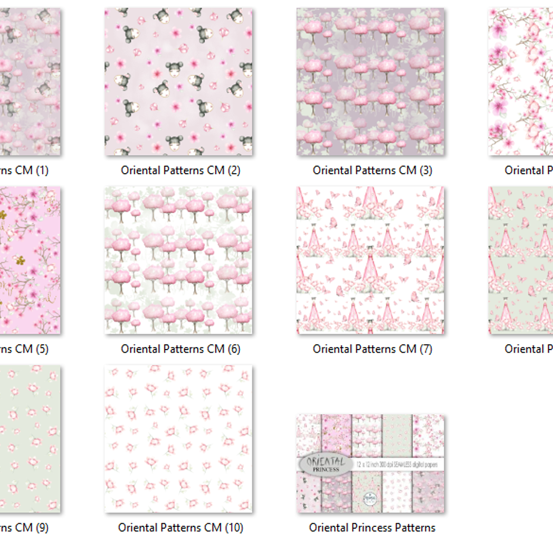 Kit Digital Papéis Princesa Oriental 2