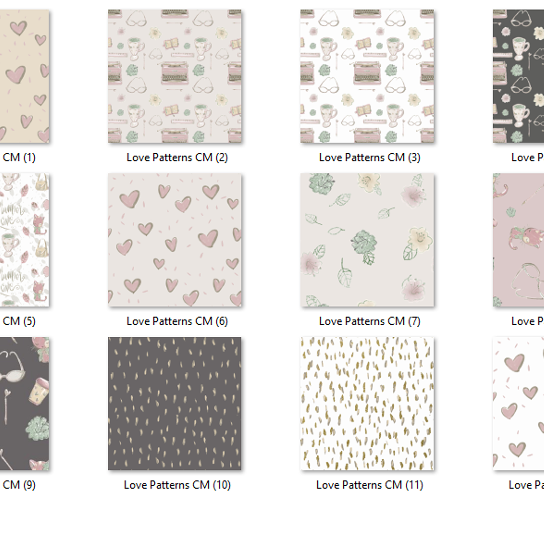 Kit Digital Papéis Planner do Amor 2