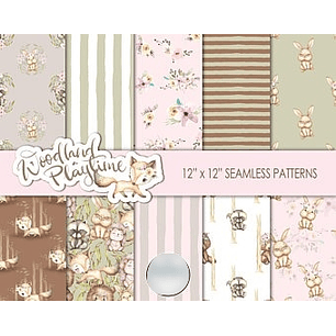 Kit Digital Papéis Animais da Floresta 