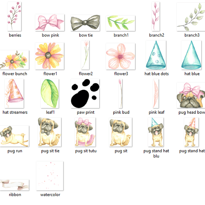 Kit Digital Pug Fofinho  2