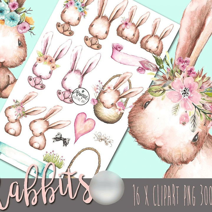 Kit Digital Coelhinho da Páscoa 1