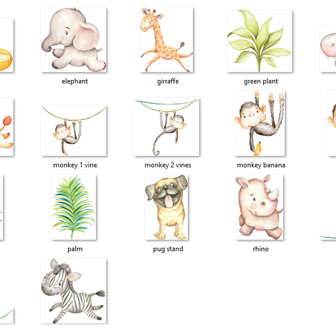 Kit Digital Safari Animais  2