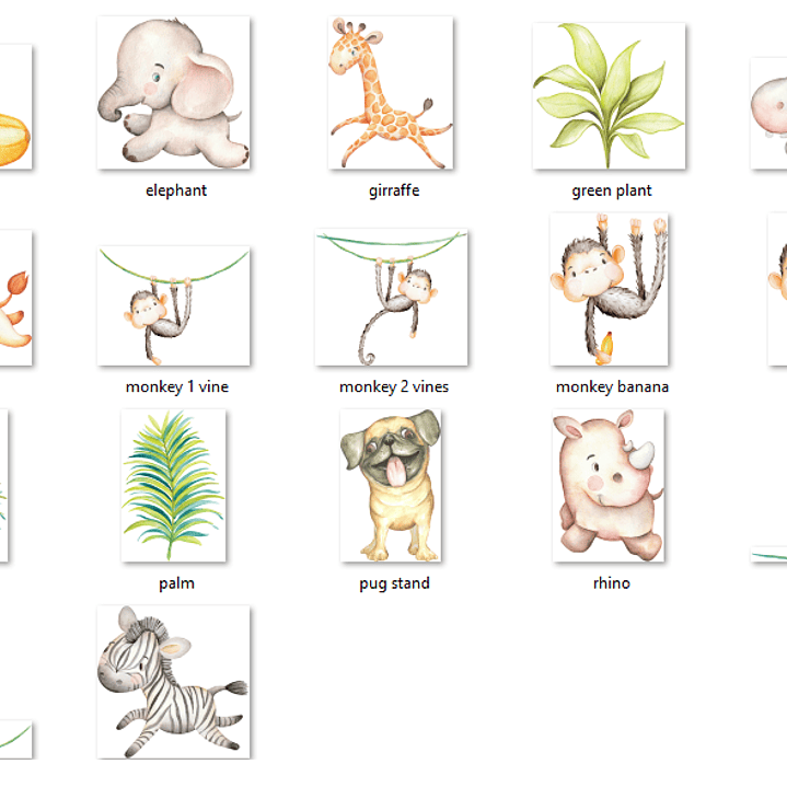 Kit Digital Safari Animais  2