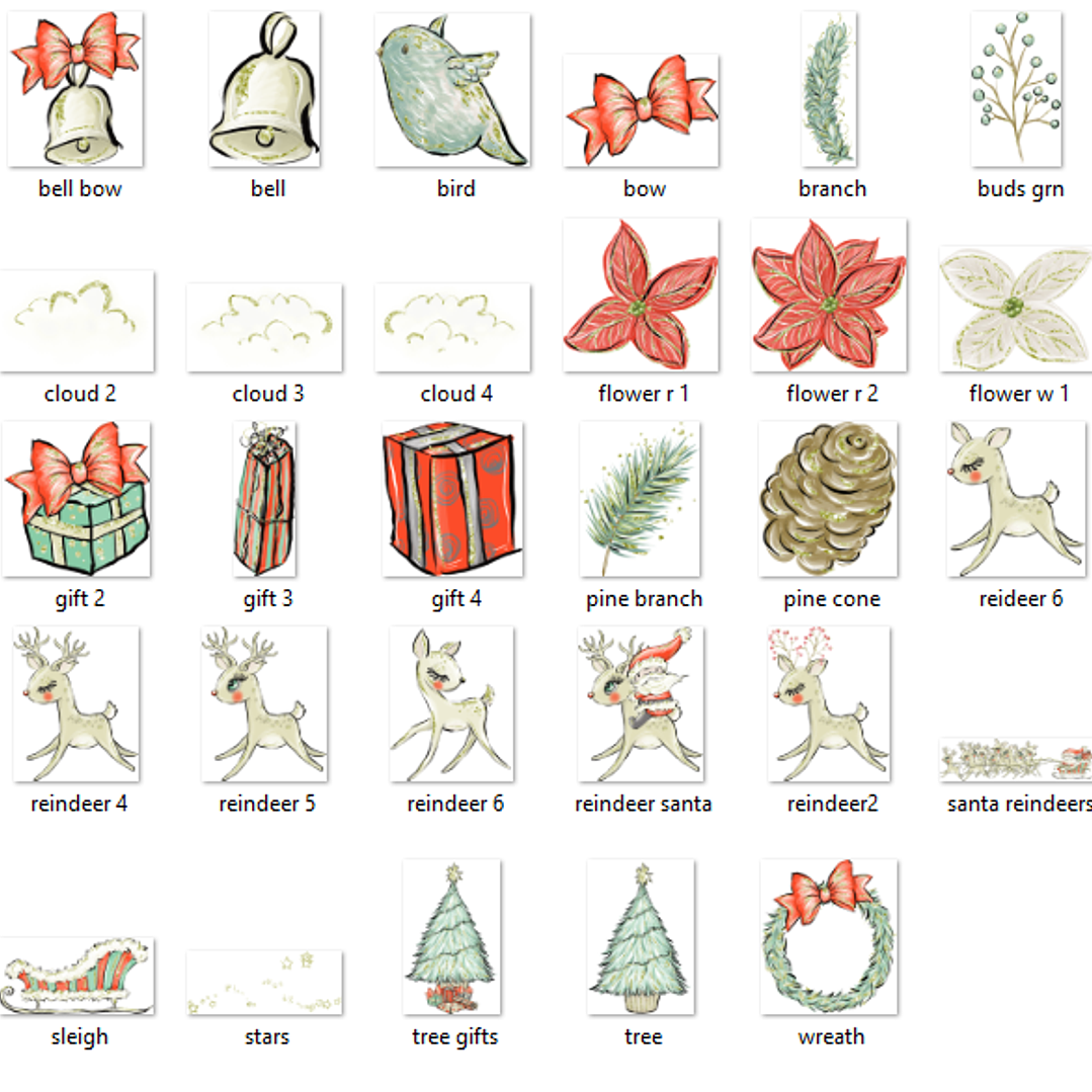 Kit Digital Rena do Papai Noel 2