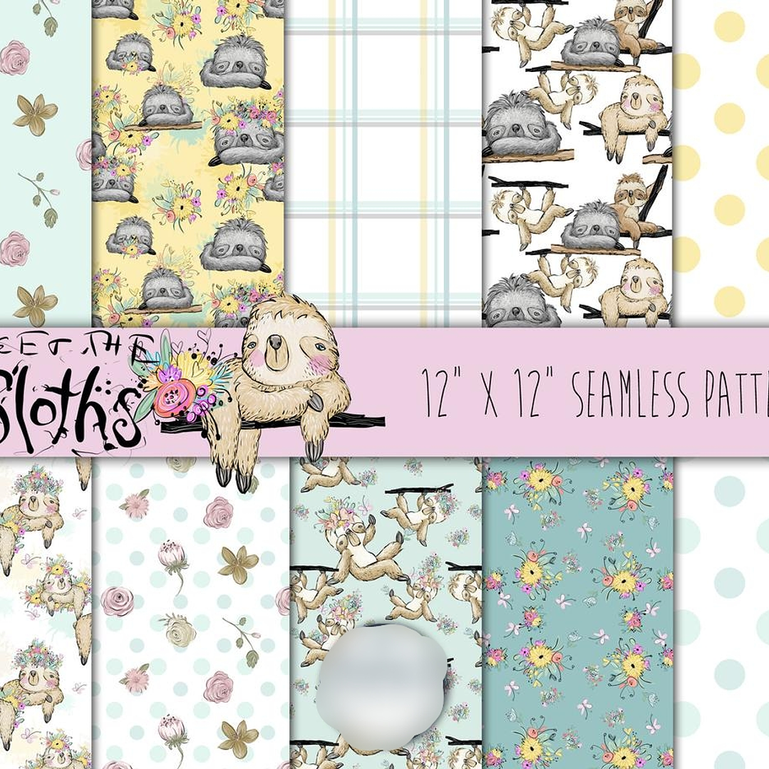 Kit Digital Papéis Preguiça 1