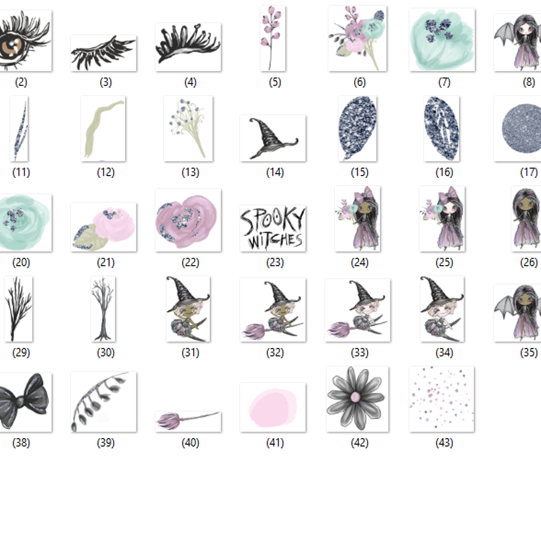 Kit Digital Papéis Bruxas Assustadoras  2