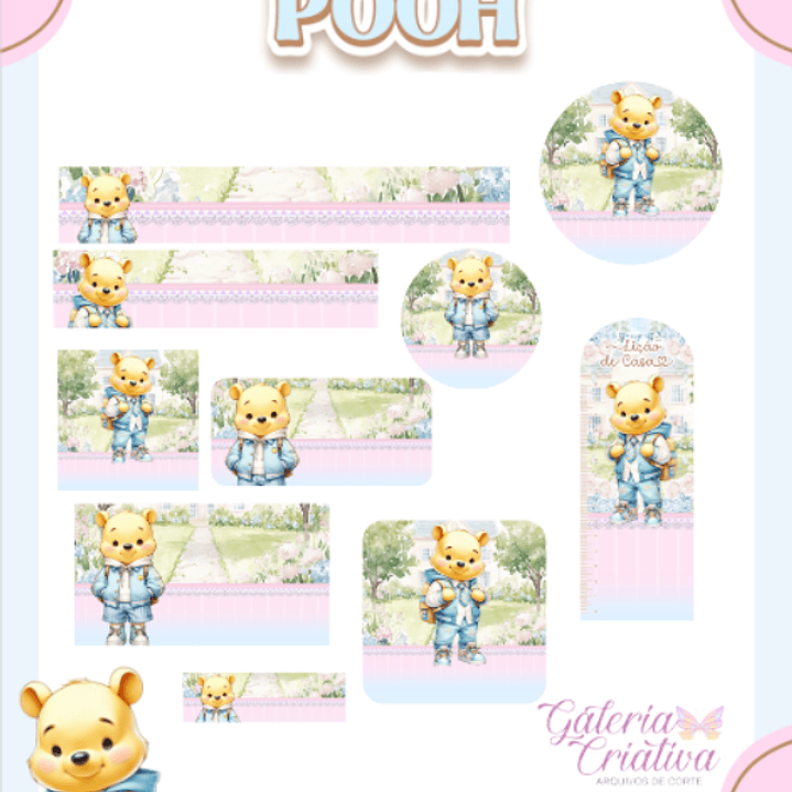 Arquivo Etiqueta Escolar Ursinho Pooh  1