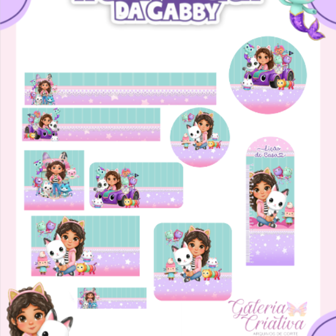 Arquivo Etiqueta Escolar A Casa Mágica da Gabby  1