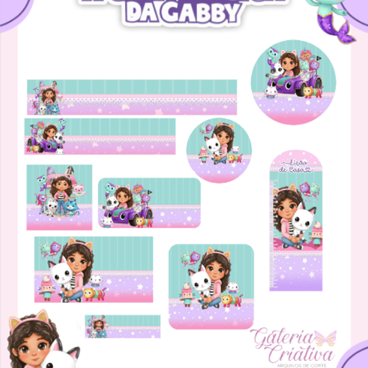 Arquivo Etiqueta Escolar A Casa Mágica da Gabby  1