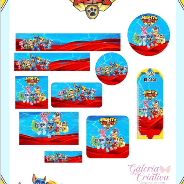 Arquivo Etiqueta Escolar Patrulha Canina Super Filhotes  1