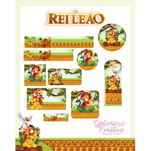 Arquivo Etiqueta Escolar Rei Leão 