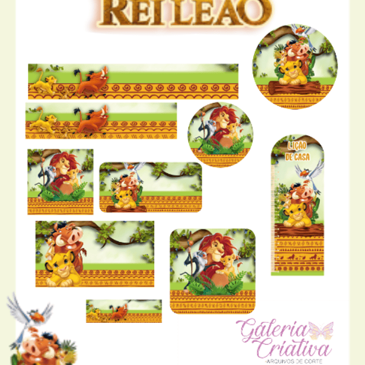 Arquivo Etiqueta Escolar Rei Leão  1