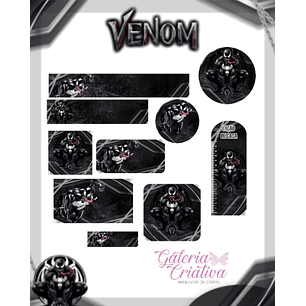 Arquivo Etiqueta Escolar Venom