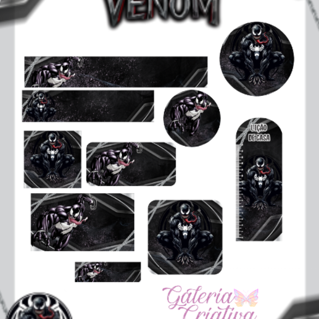 Arquivo Etiqueta Escolar Venom 1