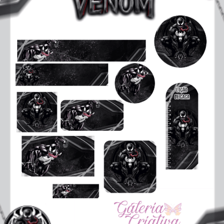 Arquivo Etiqueta Escolar Venom 1