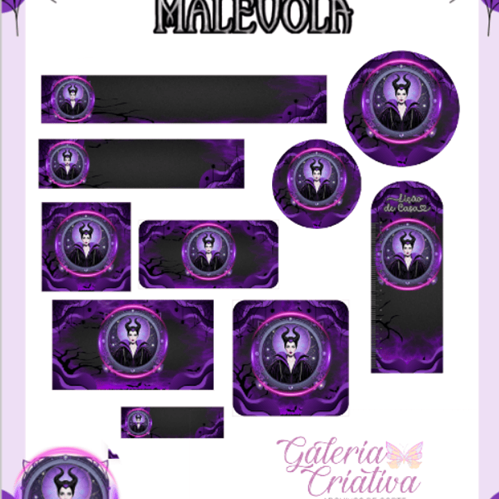 Arquivo Etiqueta Escolar Malévola  1