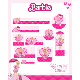 Arquivo Etiqueta Escolar Barbie 