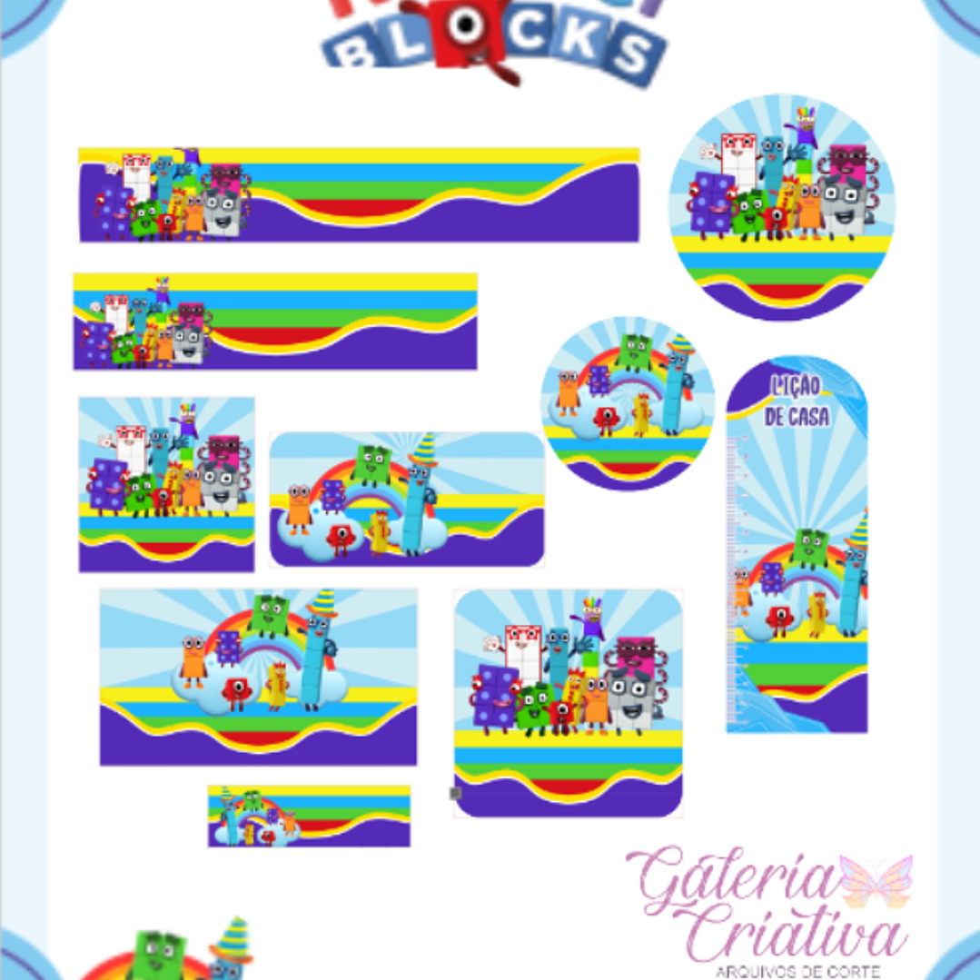 Arquivo Etiqueta Escolar Numberblock  1