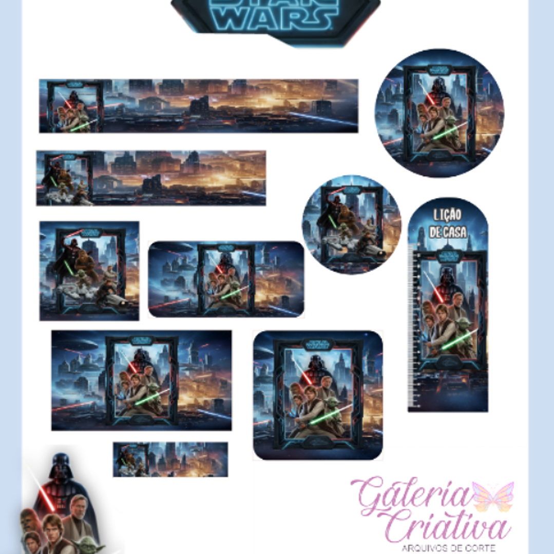 Arquivo Etiqueta Escolar Star Wars  1