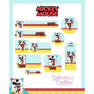 Arquivo Etiqueta Escolar Mickey Mouse 