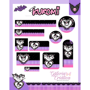 Arquivo Etiqueta Escolar Kuromi 