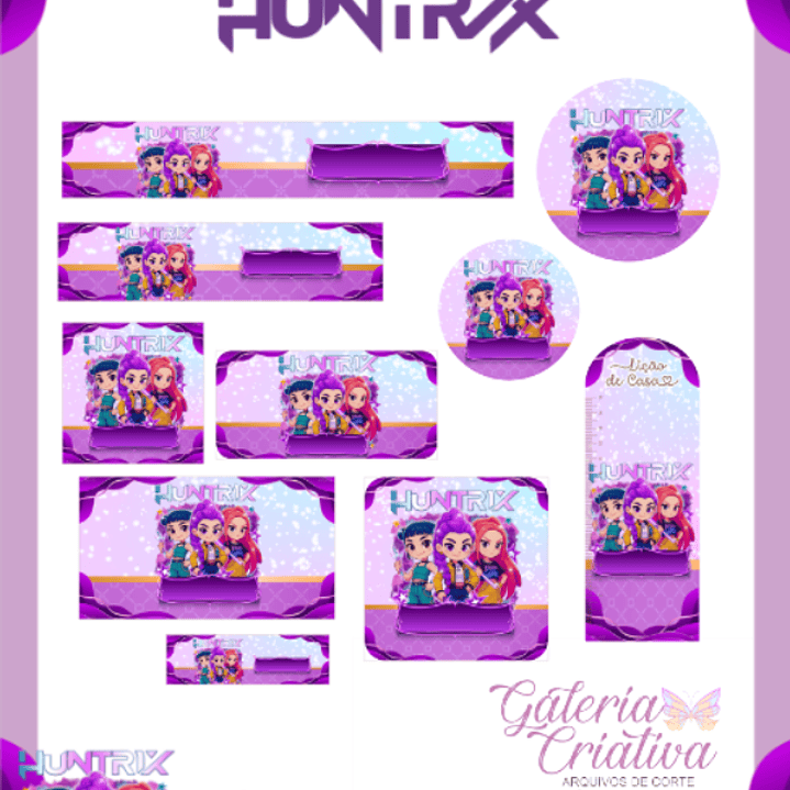 Arquivo Etiqueta Escolar Guerreiras do Kpop  1