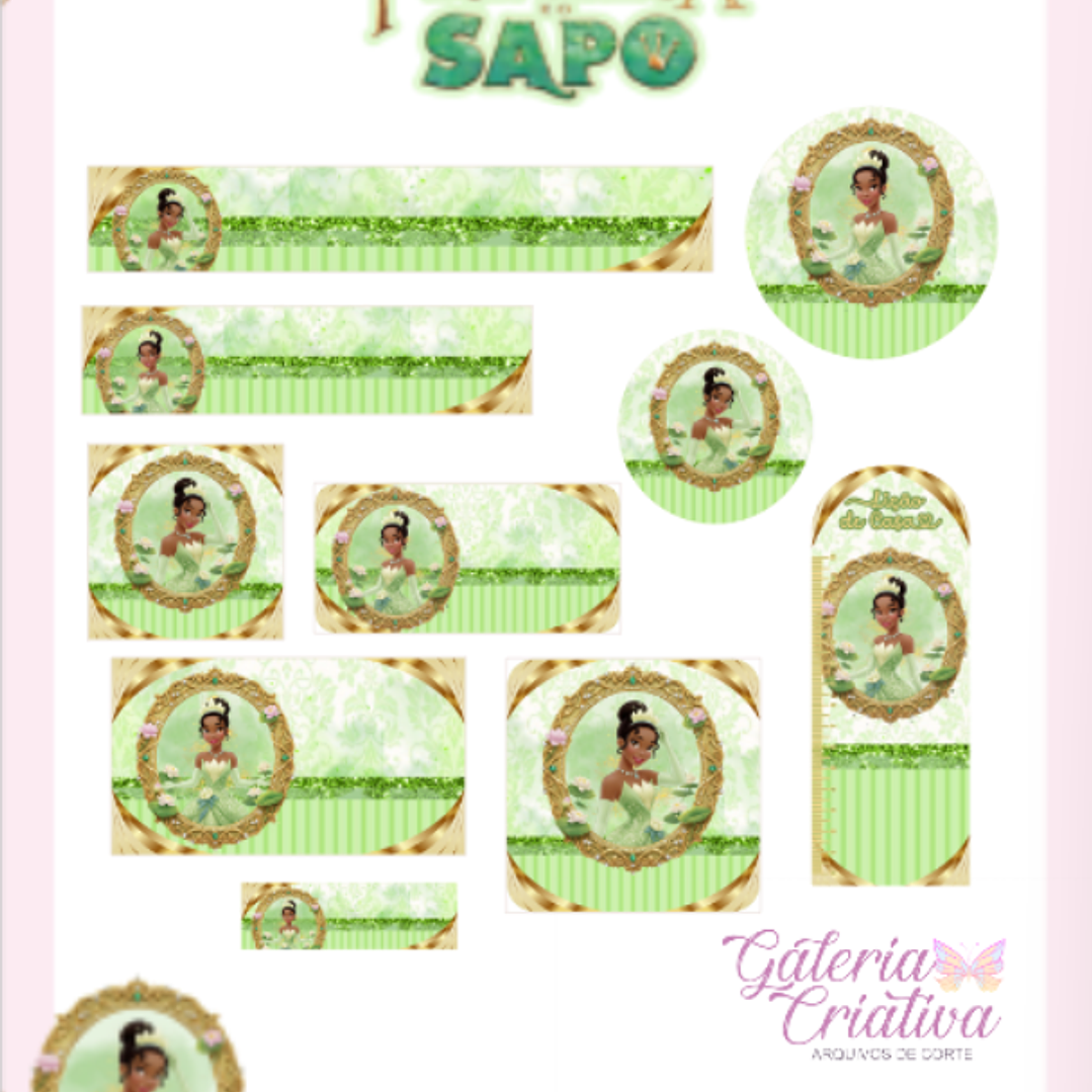 Arquivo Etiqueta Escolar A Princesa e o Sapo  1