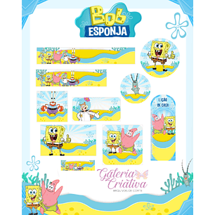 Arquivo Etiquetas Escolares Bob Esponja 