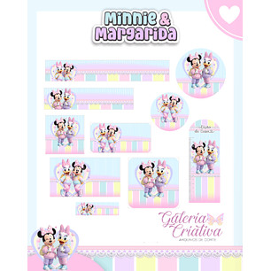 Arquivo Etiqueta Escolar Minnie e Margarida 