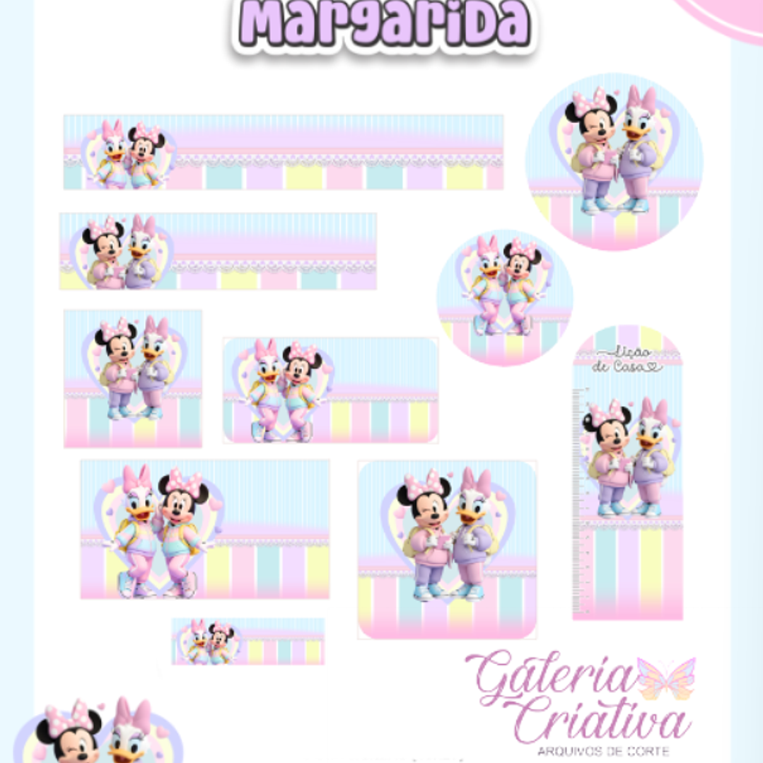 Arquivo Etiqueta Escolar Minnie e Margarida  1