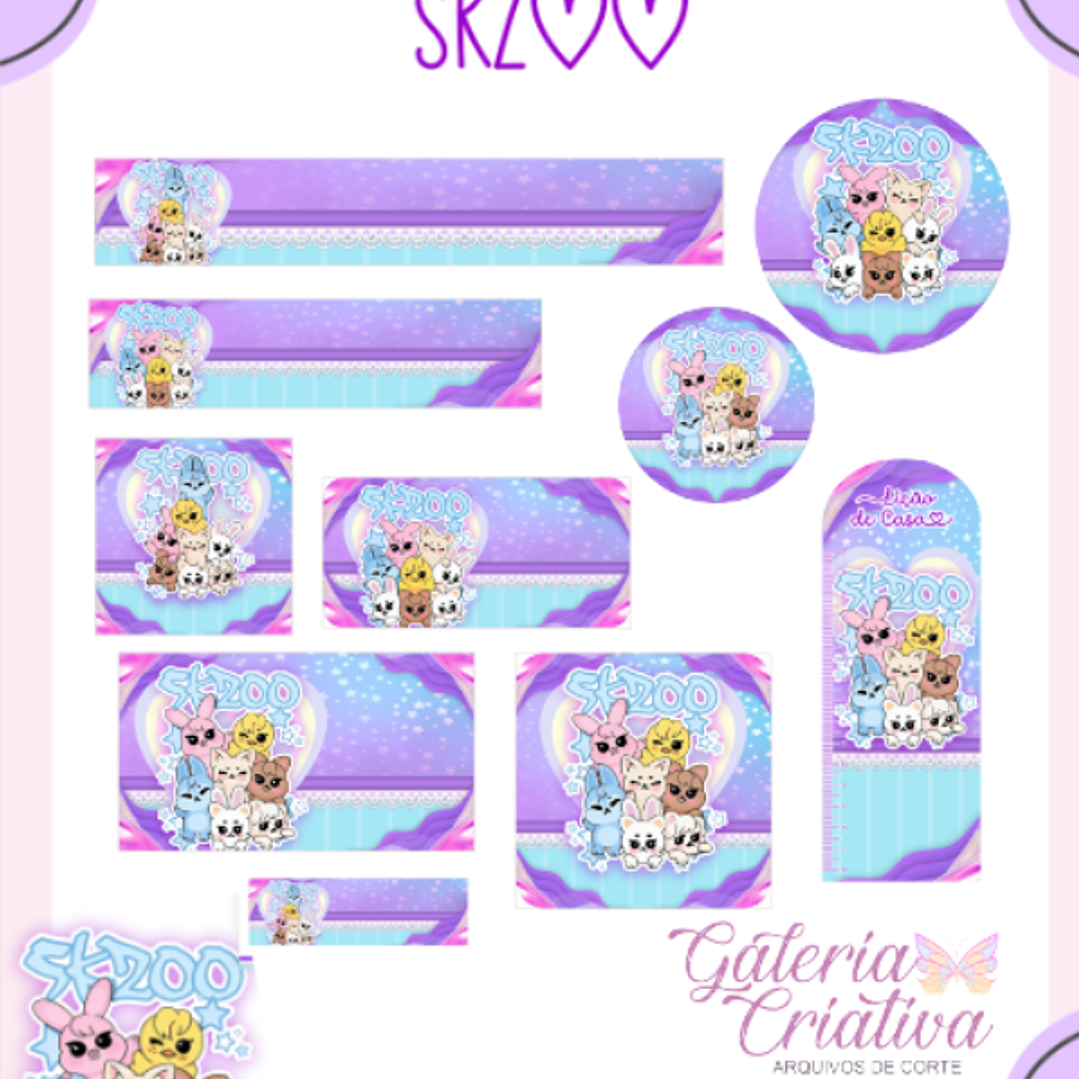 Arquivo Etiqueta Escolar Skzoo 1