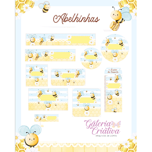 Arquivo Etiqueta Escolar Abelhinhas 