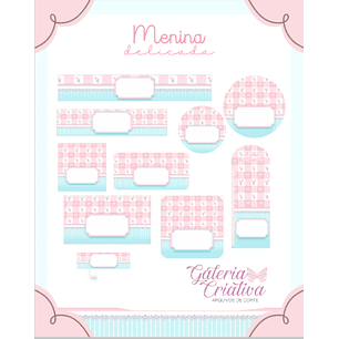 Arquivo Etiqueta Escolar Menina Delicada 