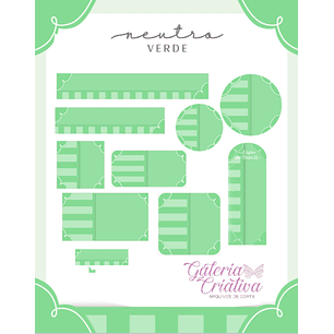 Arquivo Etiqueta Escolar Neutro Verde 