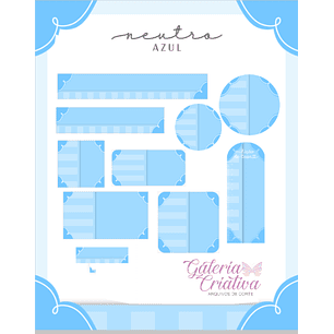 Arquivo Etiqueta Escolar Neutro Azul 