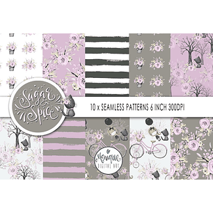 Kit Digital Papéis Rosas Doces 