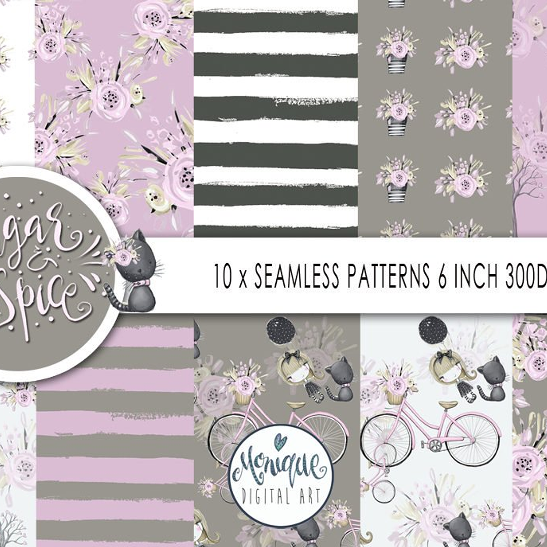 Kit Digital Papéis Rosas Doces  1