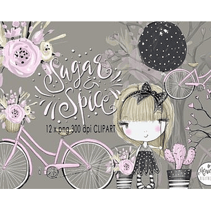 Kit Digital Menina Jardim Doce