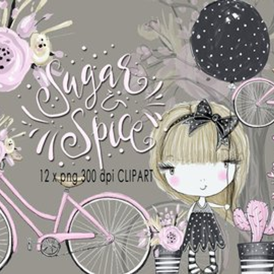 Kit Digital Menina Jardim Doce 1