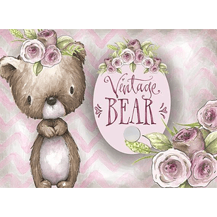 Kit Digital Urso Vintage 