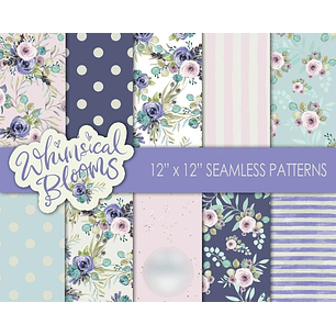 Kit Digital Papéis Flores Caprichosas 