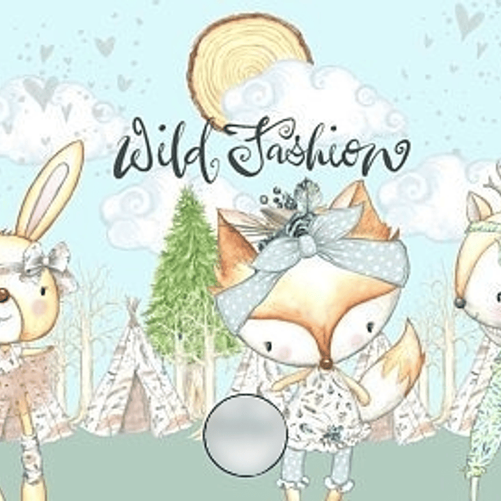 Kit Digital Moda Selvagem Animais  1