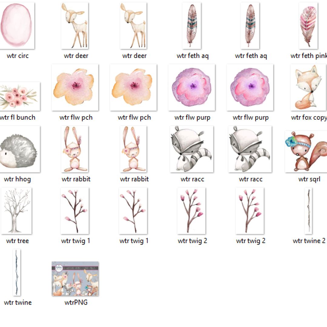 Kit Digital Animais da Floresta  2