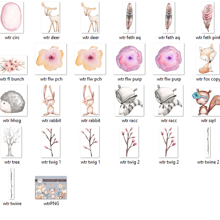 Kit Digital Animais da Floresta  2