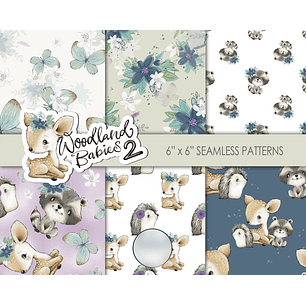 Kit Digital Papéis Bebês na Floresta 2